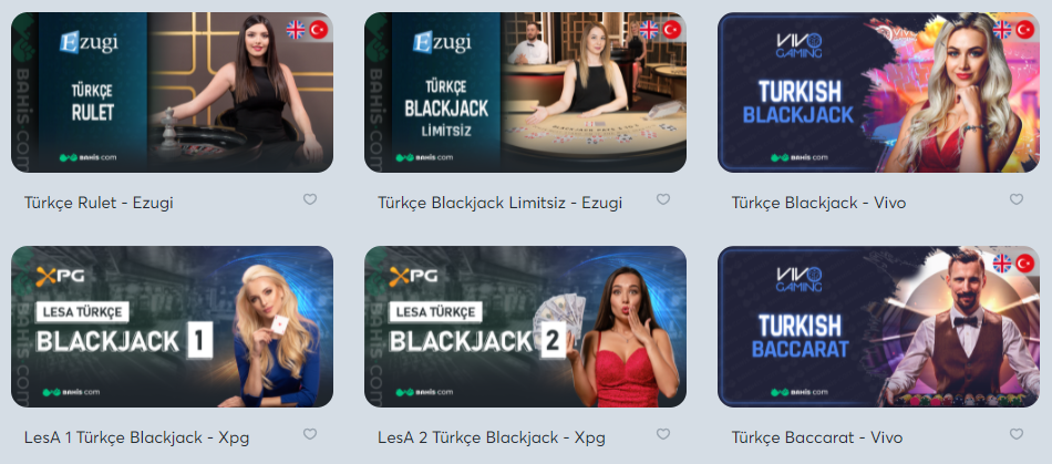 Bahis.com Casino ve Canlı Casino